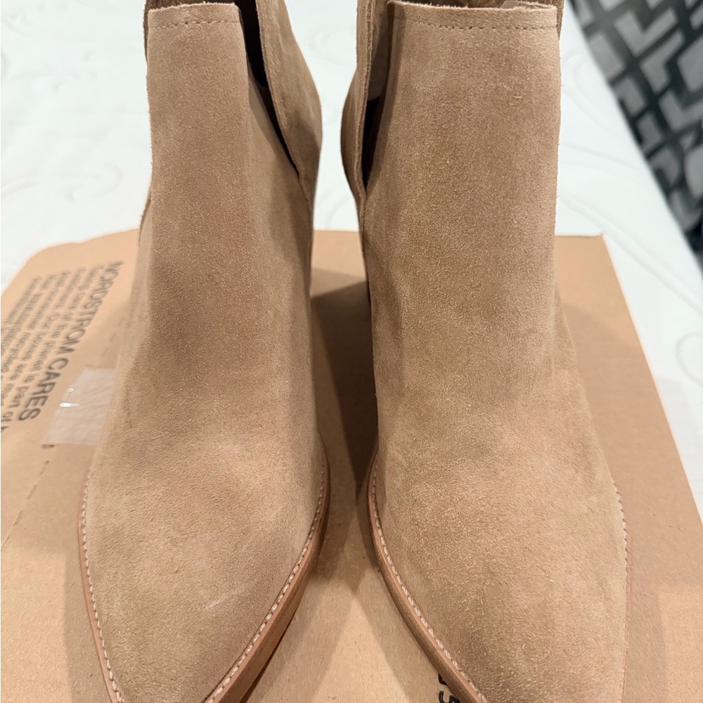Dolce Vita Tan Suede Ankle Boots